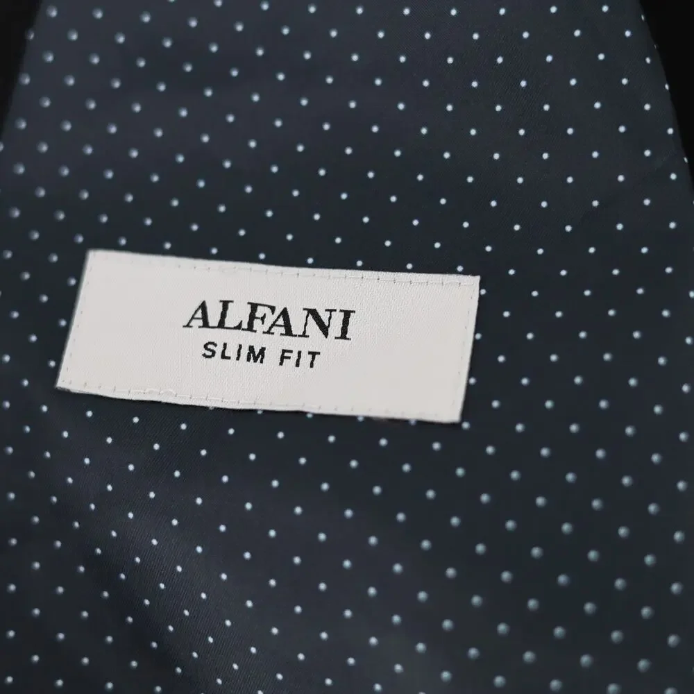 Alfani Men's Black Stretch Classic Evening Formal Slim-Fit Suit Vest Size L